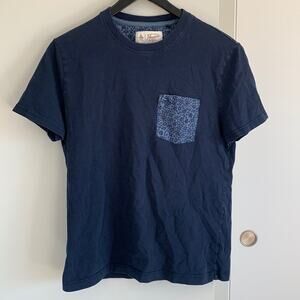 Original Penguin Blue Floral Detail Pocket Tee